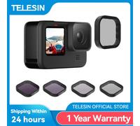 TELESIN 3 Pack filtros de Lente ND8 ND16 ND32 para GoPro Hero 11 10 9 Lente de cámara Densidad Neutra y Filtro de Lente polarizador Juego de filtros de Lente para GoPro Hero 11 Hero 10 Hero 9