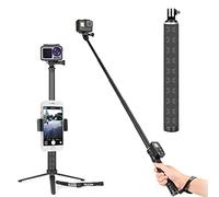 Telesin - Palo para Selfie trípode de Fibra de Carbono (90 cm, para GoPro Hero 8, Hero 7, Hero 6, Hero 5, Hero 4 3, dji Osmo Action Osmo Pocket, Insta360, Akaso y Otras cámaras de acción
