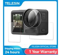 TELESIN película templada para DJI Osmo Action 5Pro Protector de pantalla lente vidrio Protector a prueba de polvo para Action 5Pro HD película templada