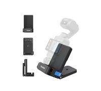 TELESIN Pocket 4 3 Soporte magnético, Adaptador de expansión, Accesorio para dji Osmo Pocket 4 3, 180°, Mango Ajustable, Soporte de Metal con Orificio roscado de 1/4 Pulgadas y Soporte para Zapata