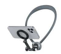 TELESIN SE 2.0 - Soporte magnético para teléfono para iPhone 16 15 14 Samsung Android, soporte flexible POV para Go Pro Hero DJI Osmo Insta360 con películas multiángulo, accesorios gris