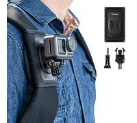 TELESIN Soporte de Correa de Mochila para GoPro Hero 13 12 11 10 9 8 7 6 5 MAX Mini, Insta360, dji, Almohadilla de Hombro Ajustable y Gancho en J, Accesorios para Cámaras de Acción