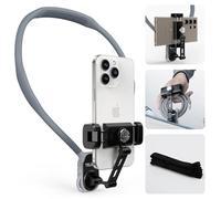 TELESIN Soporte de cuello para teléfono POV/Vlog para teléfonos con clip para teléfono, soporte manos libres para el cuello, correa para el pecho, soporte para selfie, grabación de video para iPhone,