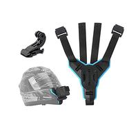 TELESIN Soporte de Mentón Casco de Motocicleta para GoPro Hero 13/12/11/10/9/8/7/6/5/4, dji OSMO Action, Insta360, Silicona Antideslizante, Fácil de Instalar, Accesorios para Cámaras de Acción