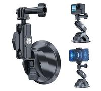 TELESIN Soporte de Ventosa para teléfono de cámara Soporte para GoPro Hero 13 12 11 10 9 8 DJI Osmo Pocket Insta360 X5 X4 X3 para Parabrisas Ventana vehículo Barco cámara Soporte Accesorios de Montaje