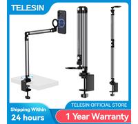 TELESIN-soporte magnético de liberación rápida para teléfono móvil, Clip de escritorio para fotografía, soporte Universal de aleación de aluminio para teléfono inteligente Clip version