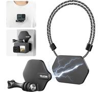 TELESIN Soporte magnético de pecho de 360° + cordón para collar con correa para el cuello, soportes magnéticos para el cuerpo POV, soporte para selfie, accesorios para GoPro Max Hero 13 12 11 10 9