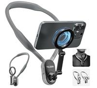 TELESIN ° Soporte magnético para teléfono celular, collar de grabación POV/Vlog, cordón para selfie, soporte para teléfono para iPhone 15, 14, 13, 12 Pro Mini/Plus/Pro/Pro Max y Samsung Android