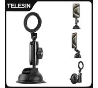 TELESIN Soporte magnético para teléfono para automóvil Ventosa 360 ° Soporte de montaje ajustable para coche para teléfono móvil Iphone HUAWEI SAMSUNG XIAOMI Car phone stand