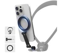 TELESIN Soporte magnético para teléfono para iPhone Android, poste giratorio de tres secciones, soporte para selfies POV, accesorio para teléfono con montaje en el cuello, viene con cuerda antipérdida