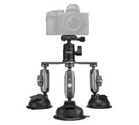 Telesin Soporte PRO de triple ventosa para GoPro