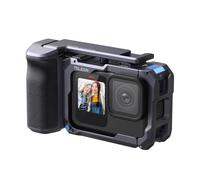 TELESIN Street Grip Kit para GoPro Hero 9-13 con Jaula Metálica Rabbit | Empuñadura de Cámara con Diseño de Balancín | Aleación de Aluminio | Ranura TF | Acceso Rápido a Batería
