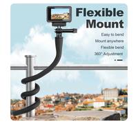 TELESIN-trípode monopié Flexible para palo de Selfie, para GoPro insta360, dondequiera sin herramientas para IPhone, cámara, teléfono Universal
