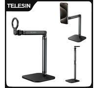 TELESIN Universal magnético teléfono móvil soporte de fotografía de liberación rápida soporte de teléfono de aleación de aluminio para teléfono inteligente Desk stand