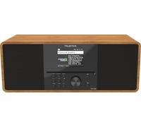 TELESTAR TOP 300 - DAB+/radio por Internet con reproductor de CD (estéreo, 2 × 15 W, servicios de streaming, Bluetooth Audio-Streaming, función de envío, grabación USB, sistema de emergencia) - Madera
