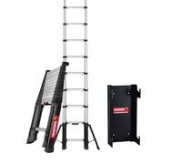 TELESTEPS Escalera telescópica [4,1M | con Estabilizadores, Incl. Soporte de Pared] Escalera Plegable - Escalera Aluminio - Escalera telescopica - Escalera Extensible & Escalera telescopica Aluminio
