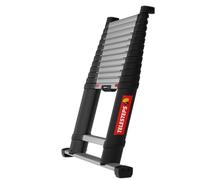 Escalera de mano telescópica PRIME LINE Telesteps, con estabilizadores plegables, profundidad de peldaños 80 mm