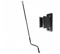 Teletoldo - Manivela Profesional para Toldo 120 cm ● Tubo de Acero + Maneta de Poliamida + Gancho de Zamak ● De Regalo Soporte de Pared con Tornillos - Negro