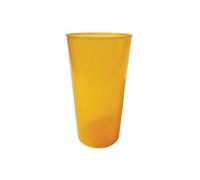 TELEVASO - 100 uds - Vaso Cocktail 480 ml Reutilizable Ligero - Polipropileno (PP) - Color naranja - Vaso ecológico Libre de BPA, Ideal para cerveza, cubatas, agua