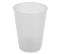 TELEVASO - 100 Unidades - Vaso Sidra 500 ml Reutilizable - Polipropileno (PP) - Color traslúcido - Vaso ecológico Libre de BPA, Ideal para Cerveza, cubatas, Agua