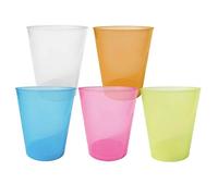 TELEVASO - 100 unidades - Vaso Sidra 500 ml Reutilizable - Polipropileno (PP) - Colores sutidos - Vaso ecológico libre de BPA, Ideal para cerveza, cubatas, agua