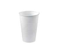 TELEVASO - 1000 uds - Vaso de plástico Color Blanco para Agua, de Polipropileno (PP) - Capacidad de 200 ml - Ideal para Bebidas frías como Agua, refresco, zumos