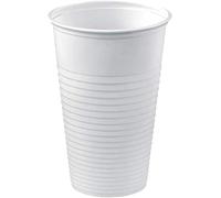 TELEVASO 1000 uds - Vasos de color blanco, de polipropileno (PP) - Capacidad de 220 ml - reciclables - Ideal para bebidas frías