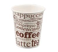 TELEVASO 1000 Vasos Desechables 237 ML Cafe Vasos Carton Desechables para Cafe, Vasos ecologicos Reutilizables Bebidas Calientes, te, Leche, Resistentes al Calor, Capacidad