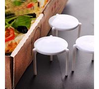 TELEVASO 200 uds - Mesita/Soporte/guardapizza/separación de Pizza para Llevar, Accesorio de plástico Color Blanco, Ideal para Poner en Cajas de Pizza