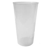 TELEVASO - 200 uds - Vasos plastico duro desechables Vaso Cocktail 480 ml Reutilizable - Polipropileno (PP) - Color traslúcido - Vaso ecológico Libre de BPA, Ideal para cerveza, cubatas, agua