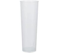 TELEVASO - 200 unidades - Vaso Tubo 300 ml Reutilizable Ligero - Polipropileno (PP) - Color traslúcido - Vaso ecológico Libre de BPA, Ideal para cerveza, cubatas, agua