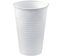 TELEVASO - 3000 uds - Vasos de color blanco, de polipropileno (PP) - Capacidad de 220 ml - reciclables - Ideal para bebidas frías como agua, refresco, zumos, té helado