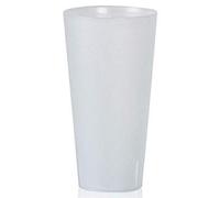TELEVASO - 490 Unidades - Vaso Cocktail 400 ml Reutilizable Extra Fuerte - Polipropileno (PP) Duro e irrompible - Color traslúcido Satinado - Vaso ecológico Libre de BPA, Cerveza, cubatas, Agua