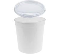 TELEVASO - 50 uds - Envase para Alimentos Comida con Tapa Separada - Capacidad 1000 ml y tamaño Ø120 mm - Polipropileno (PP) Color Blanco - Contenedores bandejas Desechables, Apto para microondas