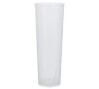 TELEVASO - 50 unidades - Vaso Tubo 300 ml Reutilizable Ligero - Polipropileno (PP) - Color traslúcido - Vaso ecológico Libre de BPA, Ideal para cerveza, cubatas, agua