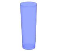 TELEVASO 50 Unidades - Vaso Tubo PLÁSTICO (PP) 300ml. IRROMPIBLE Azul - EMBOLSADO 10UDS - Precio Unidad 0,29€