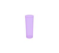TELEVASO - 500 unidades - Vaso Tubo 300 ml Reutilizable Ligero - Polipropileno (PP) - Color morado - Vaso ecológico Libre de BPA, Ideal para cerveza, cubatas, agua