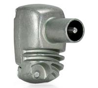Televes 413310 - Conector cei hembra acodado blindado PROEasyF, Plateado, 1 unidad