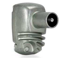 Televes 413310 - Conector cei hembra acodado blindado PROEasyF, Plateado, 1 unidad