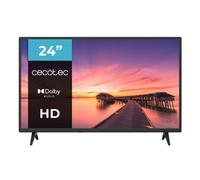 Cecotec Televisor TV 0 Series 0024. Pantalla de 24 Pulgadas, HD, Resolución de imágenes y Videos óptima, Sistema Dolby, Memoria Flash, Conectividad HDMI/USB, Mando a Distancia, Clase E.