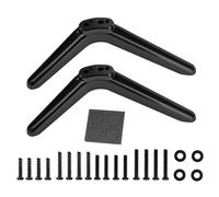 Televisión Soporte Piernas - Material Durable, Pies antideslizantes, Ajuste ajustable, Elegante Mate Negro | Reemplazo de Base de TV de 2 piezas, dormitorio o uso de oficina, instalación de dormitorio