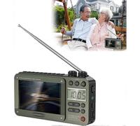 Televisor de bolsillo Bluetooth de alta gama con conexión de vídeo, radio portátil AM/FM personal, 50% de descuento.