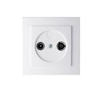 Televisor empotrable blanco, Serie 8000, alta definición, diseño moderno, ideal para cine en casa y entretenimiento multimedia.