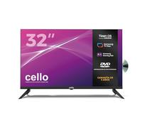 Televisor inteligente HD Cello C3226TZF de 32 pulgadas sin marco con DVD, sistema operativo Tizen, juegos en la nube sin consola, conectividad Bluetooth, HDMI, USB y Wi-Fi. Fabricado en el Reino Unido