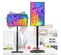 Televisor inteligente portátil inalámbrico con ruedas de 32 pulgadas, televisor con pantalla táctil y tableta en uno, con cámara HD de 13 MP, Android 13, batería de 4 a 6 horas, 8 GB + 128 GB Black
