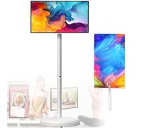 Televisor portátil con pantalla giratoria 4K Ultra HD, Smart TV con ruedas y control remoto, 4+64GB/8+128GB, sistemas operativo Android, batería integrada con 5-8 horas de reproducción 27in-4G64G