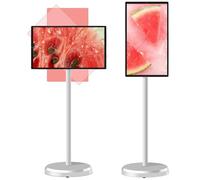 Televisor portátil inteligente 4K con ruedas, pantalla táctil con visualización 4K HD, sistemas operativo Android 13, rotación completa, altavoces duales y conectividad inalámbrica 27in-8G128G