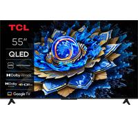 TCL 55T69C 55” QLED, Direct LED TV, 4K HDR, Smart TV Powered by Google TV (Dolby Vision & Atmos, Game Master, Motion Clarity, Compatible with Google Assistant & Alexa)