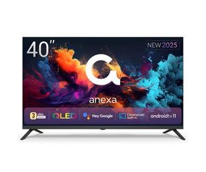 Televisor smart tv 40 pulgadas qled. google official con android 11. televisión tdt-hd - anexa smart40c01fgq 8.6 cm