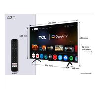 TCL P7K 43P7K Televisor 109,2 cm (43") 4K Ultra HD Smart TV Wifi Metálico 430 cd / m²